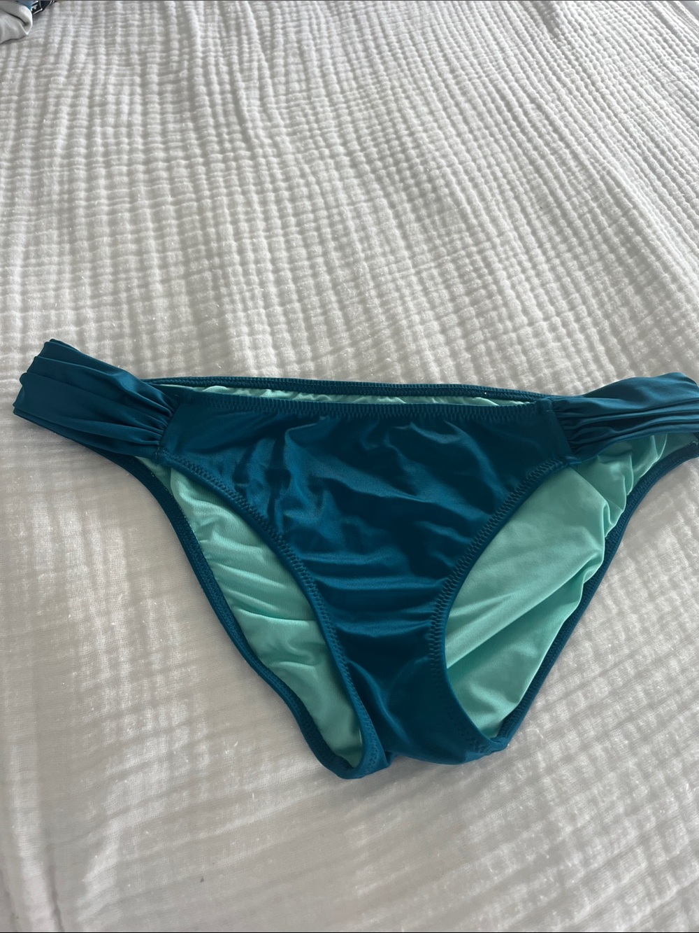 Shade & Shore Teal Bikini Bottoms with Mint Lining